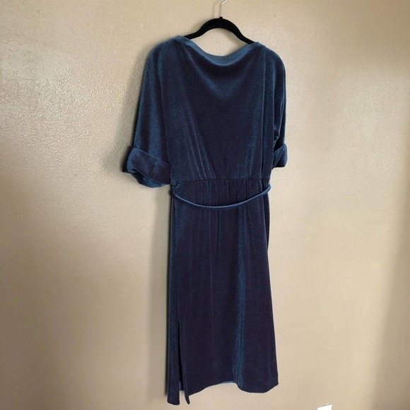 VINTAGE Parade NY Iridiscent Belted Midi Dress - Picture 6 of 7